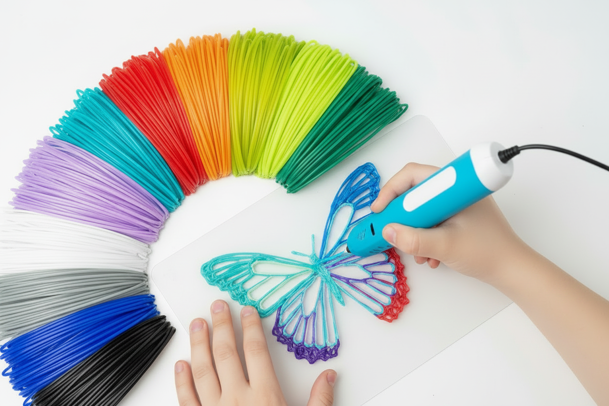 3D Pen Lifestyle - Blue Filament Inserted