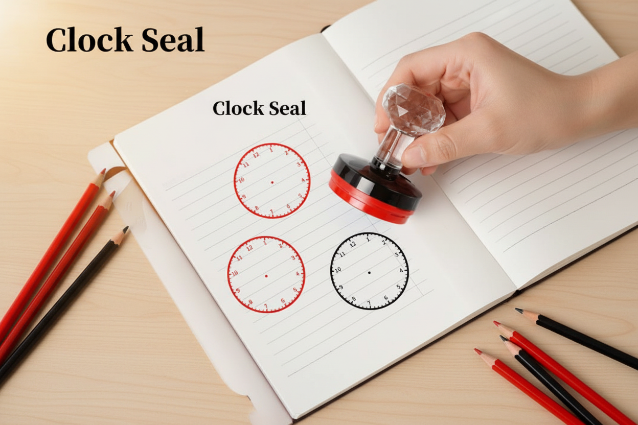 Clock Seal Flat Lay - No Blue