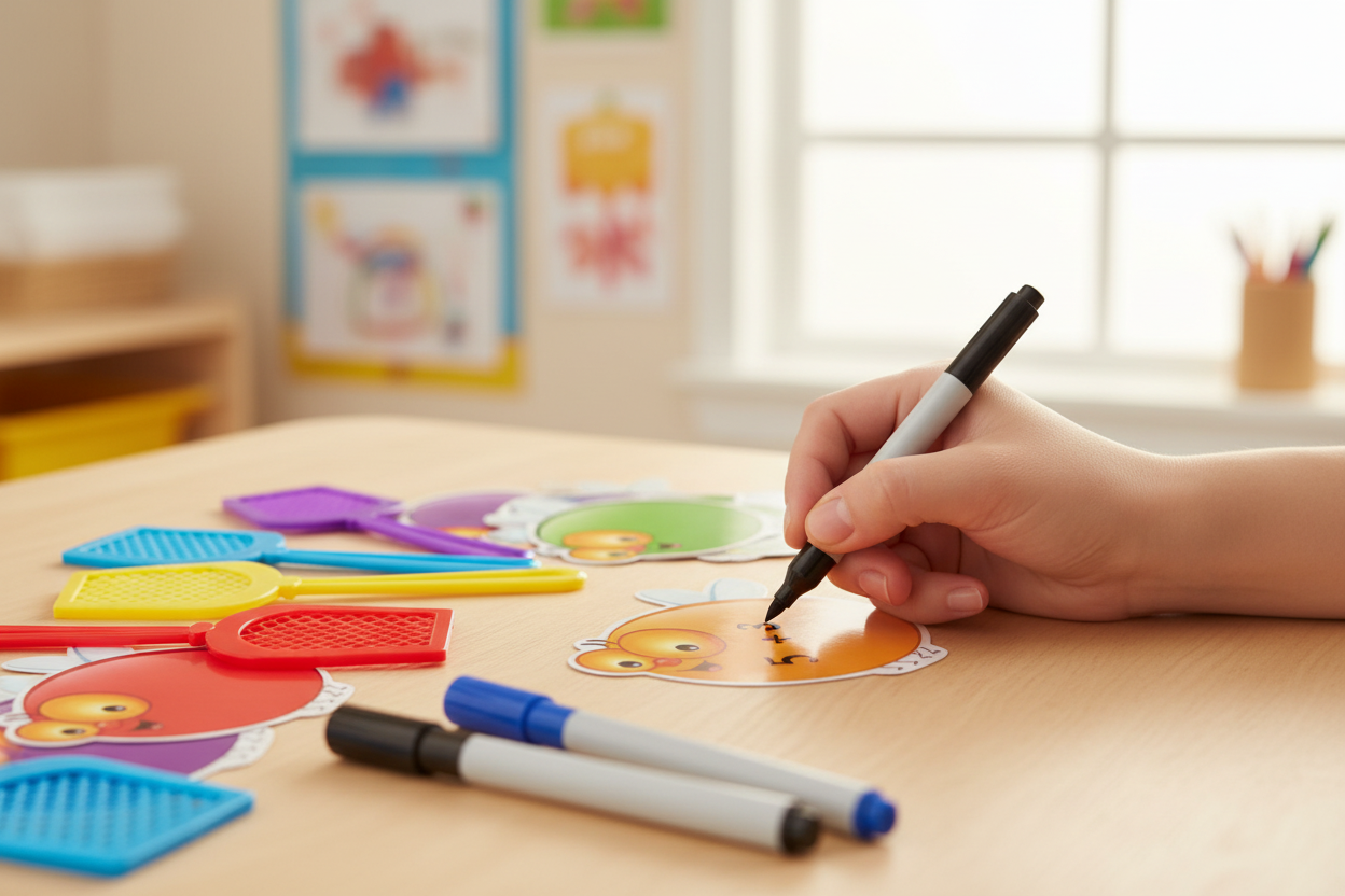 Dry-Erase Writing Close-Up